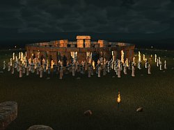 Die Druiden in Stonehenge